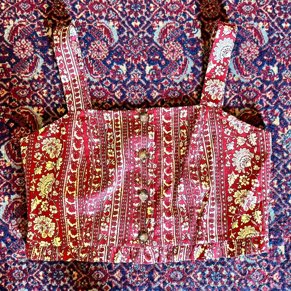 Sezane Heidi Blouse Sara Red - Size 12